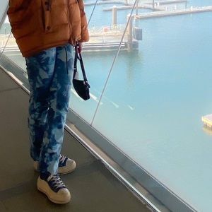 Vintage RTV Jeans Co. blue pattern flare pants